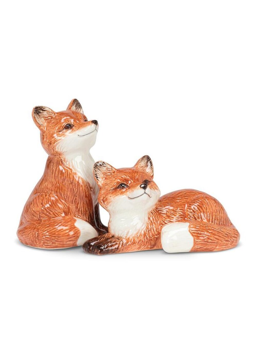 Abbott Collection Fox Salt & Pepper Shakers | Woodland Ceramic Set | NWT